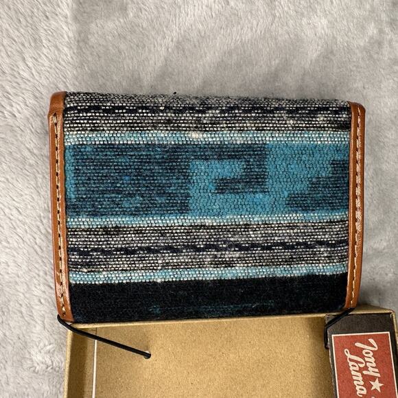 Tony Lama RFID Tri-Fold Wallet Genuine Leather Southwest Aztec Tribal Cowboy - Picture 2 of 11